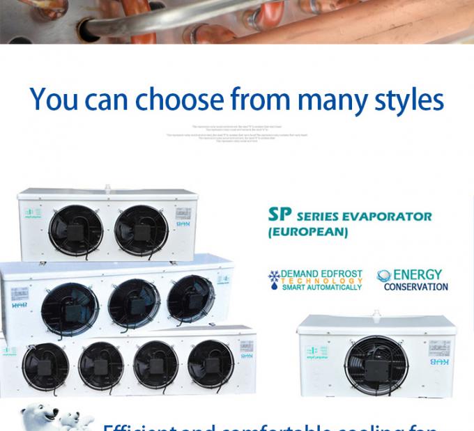 SPAE053D Certificação CE Frigorífico de ar por evaporação industrial de três ventiladores para salas frias 4