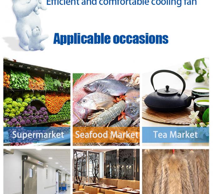 SPAE053D Certificação CE Frigorífico de ar por evaporação industrial de três ventiladores para salas frias 5