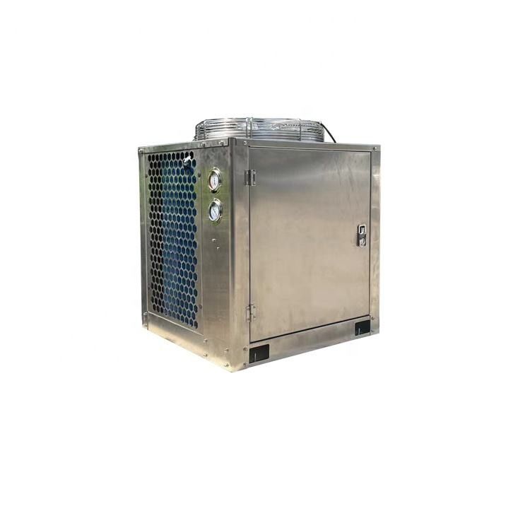 2CES-3Y compressor Tipo de caixa Unidade de condensação 3HP arrefecida a ar Grelha de ventilador e lâminas Unidade de condensação de aço inoxidável