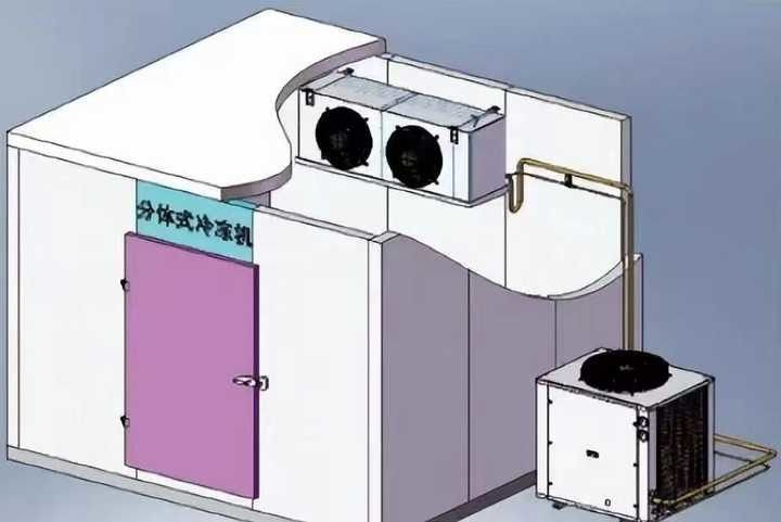 Container de armazenamento a frio americano Mudança para isolamento de armazenamento a frio de 100 mm Edifício de armazenamento a frio mini modular