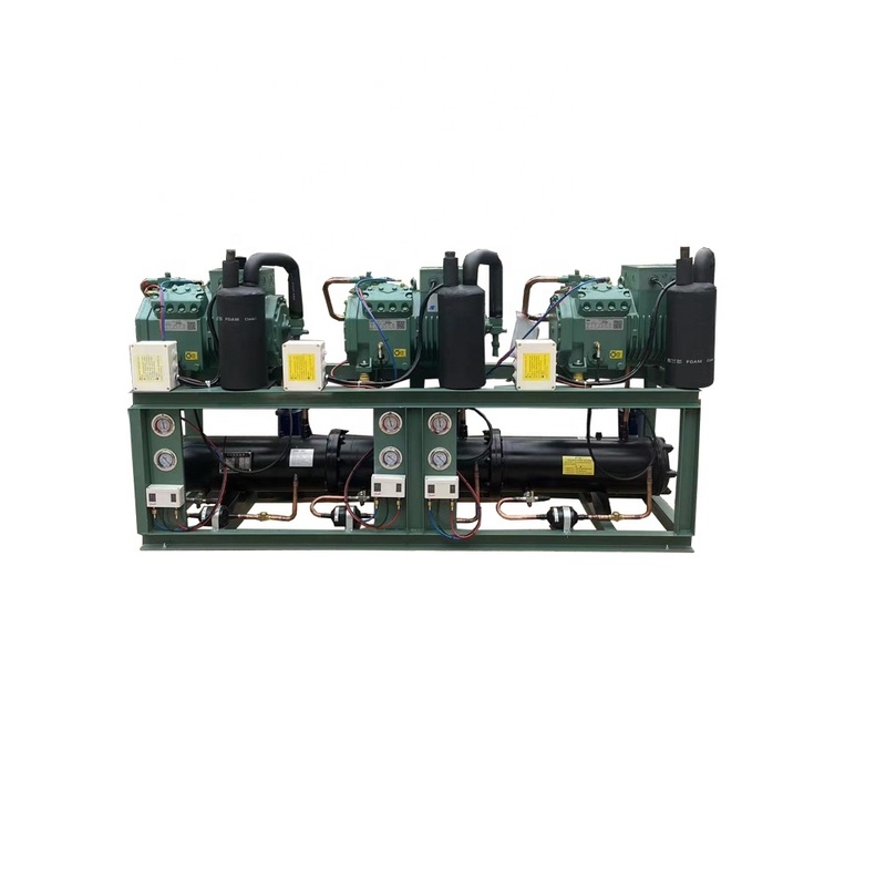 Unidade de condensação refrigerada a água de 10 HP*3 HP com 380V 3PH 50Hz e 1 ano de garantia