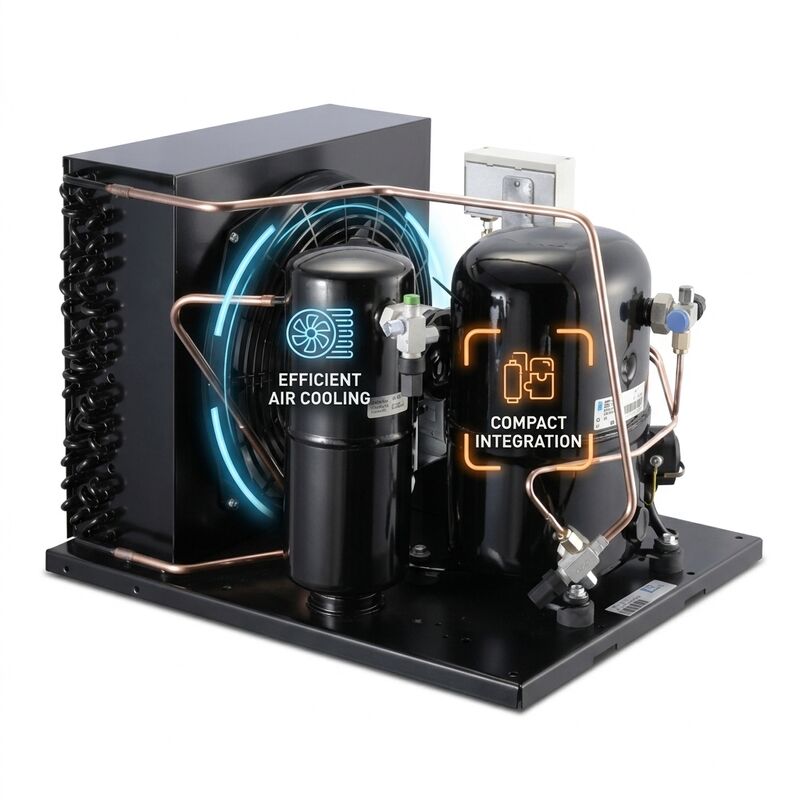 Baixa temperatura menos 25C sala fria de condensação pequena do congelador hermético do rolo R404A R449A da unidade 2HP