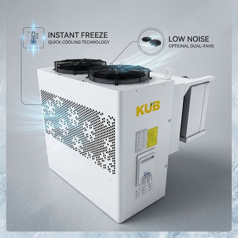 Unidade de condensação pequena de poupança de energia alta COP 3.2 3HP Rolo DC Inversor R404A Congelador de sala fria de velocidade variável