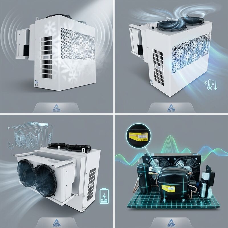 Controlador iot inteligente, pequena unidade de condensação, 2hp, rolo hermético, r404a, wi-fi, monitoramento remoto, alarme, sala fria, freezer
