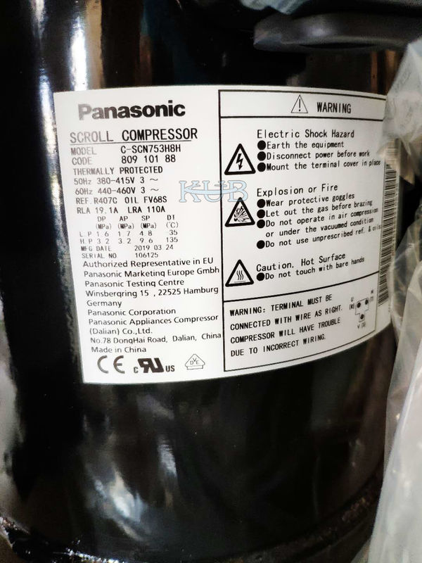 Condição nova hermético do rolo de Sanyo 4.5hp r407c C-SBN373H8A e preço padrão do compressor de Panasonic da sala 380V fria