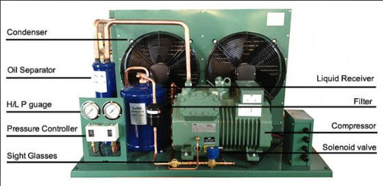 KUB FH60 4TES-9L 4TES-9 CE Certificate Refrigeration Unit Piston Compressor Cooling Units Cold Room Cooling Refrigeration Units