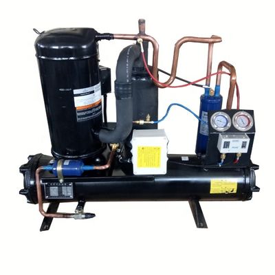 Unidade de condensação resfriada a água de 10 HP com compressor de rolagem Copeland para longa vida útil e aplicações personalizadas