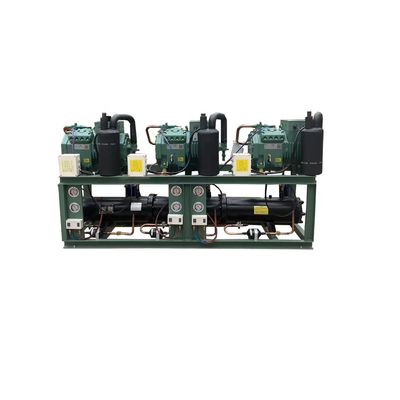 Compressor de pistão de 10HP Unidade de condensação refrigerada a água com 380V 3PH 50Hz e 1 ano de garantia